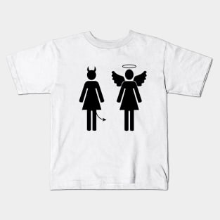 Angel and demon couple Kids T-Shirt